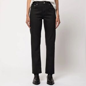 Nudie Jeans Straight Sally in Everblack size 29W 28L